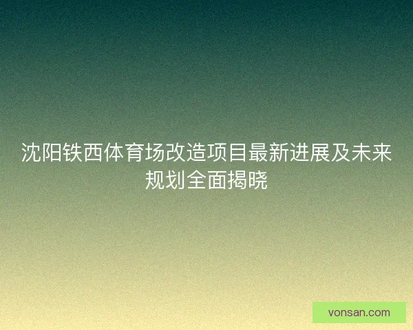 沈陽鐵西體育場改造項目最新進展及未來規劃全面揭曉